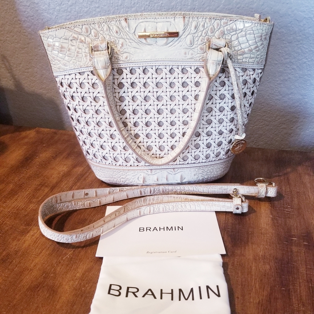 Brahmin Small Bowie Canvas Lima NWT - Picture 2 of 16